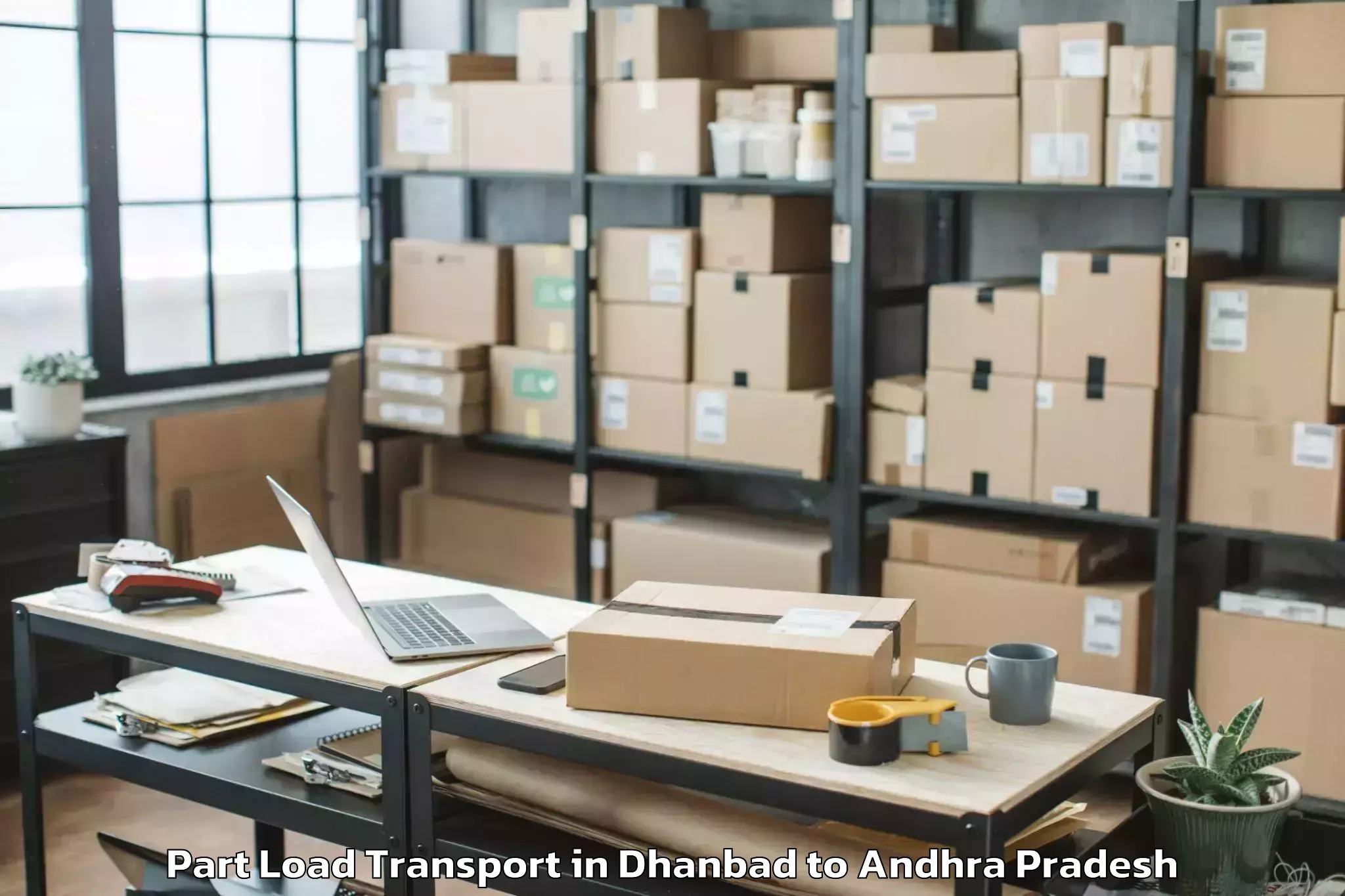 Top Dhanbad to Munagapaka Part Load Transport Available